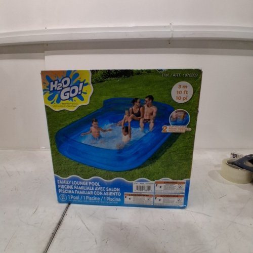 H2OGO! INFLATABLE FAMILY LOUNGE POOL - BLUE - (MODEL:54578E) image 2