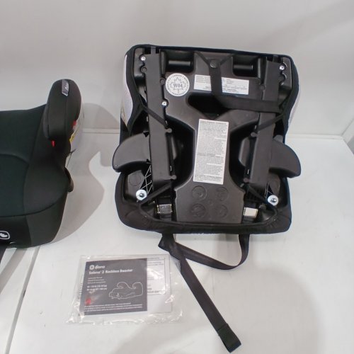 2PK DIONO SOLANA NO LATCH BACKLESS BOOSTER CAR SEATS WITH REMOVABLE WASHABLE COVERS & CUP HOLDERS - 40 TO 120LBS - BLACK (MODEL: 32123-NA-01) image 4