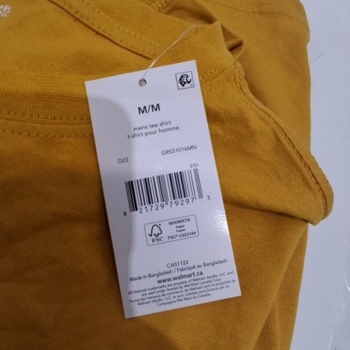 MEN'S GEORGE CREW NECK T-SHIRT - MEDIUM - MUSTARD YELLOW (STYLE: GRS51016MN) image 2