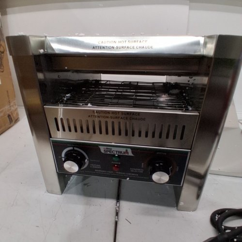 WINCO SPECTRUM COMMERCIAL GRADE CONVEYOR TOASTER OVEN - TOASTS 300 SLICES AN HOUR - STAINLESS STEEL (MODEL: ECT-300) image 5