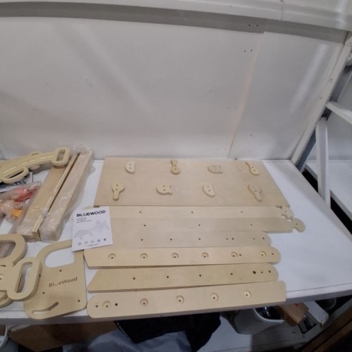 BLUEWOOD WOODEN TRIANGLE CLIMBING SET - 71" X 21" X 15" - 160LBS CAPACITY - NATURAL (MODEL: 3JT) image 7