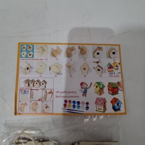 20PC+ BIRDHOUSE CRAFTS PAINTING KIT - AGES 3+ image 2