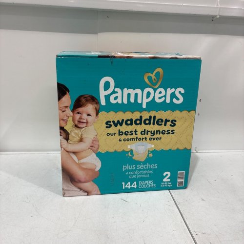 144PK PAMPERS SWADDLERS DISPOSABLE BABY DIAPERS - SIZE 2 (10-22LBS) image 3