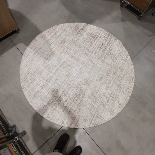 ROUND AREA RUG - 7FT ROUND - BEIGE AND BROWN image 4