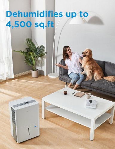 MIDEA DEHUMIDIFIER WITH BUILT IN PUMP - 50 PINT - WHITE (MODEL:MAD50PIAWS-A) image 2