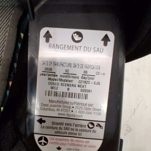 COSCO SCENERA NEXT CONVERTIBLE CAR SEAT - TRIANGLES (MODEL: 22182C-EJQ) image 2