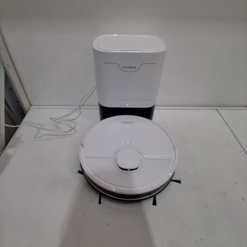 HONITURE ROBOT VACUUM CLEANER - AUTO EMPTY AND RECHARGING STATION - 2 IN DUST AND WATER CONTAINER - 14.4V - 42W - WHITE (MODEL: Q6-SE/SD80) image 4