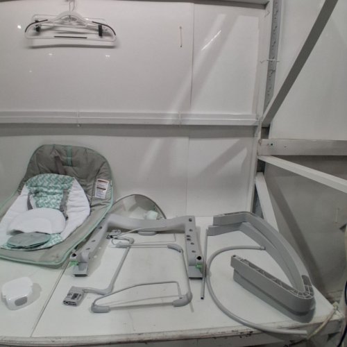 INGENUITY 3-IN-1 KEEP COZY GROW WITH ME VIBRATING BABY BOUNCER, ROCKER & CHAIR - 40LBS CAPACITY - WEAVER THEME GREY/WHITE/GREEN (MODEL: ‎12428) image 3