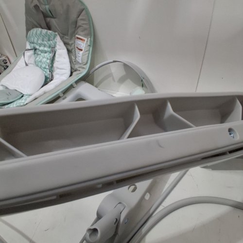 INGENUITY 3-IN-1 KEEP COZY GROW WITH ME VIBRATING BABY BOUNCER, ROCKER & CHAIR - 40LBS CAPACITY - WEAVER THEME GREY/WHITE/GREEN (MODEL: ‎12428) image 4