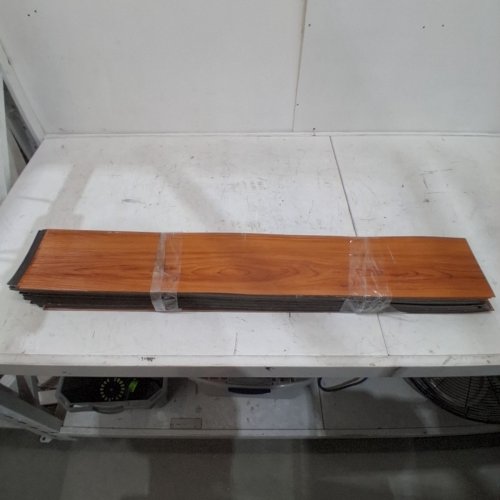 36PK PEEL AND STICK ADHESIVE VINYL FLOORING - 6" X 36" EACH PANEL - COVERS 54 SQ. FT - CHERRY WOOD image 2