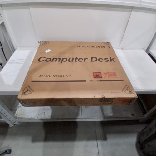 CORNER COMPUTER DESK WITH DRAWER AND UNDER STORAGE - 31.5" X 31.5" - WHITE/BLACK (MODEL: AJ-DJ503955_1) image 5