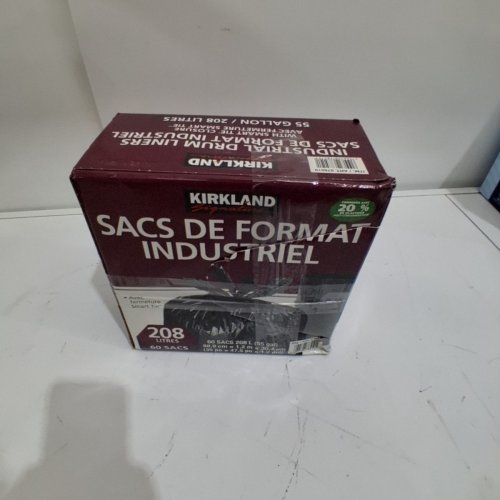 60PK~ KIRKLAND SIGNATURE SMART TIE INDUSTRIAL DRUM LINERS - 55 GAL - BLACK (MODEL: 878519) image 4