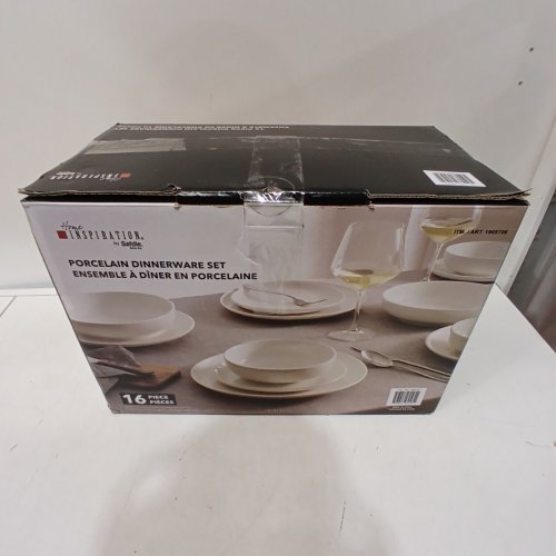 16PC HOME INSPIRATION BY SAFDIE & CO. PORCELAIN DINNERWARE SET - OFF WHITE (MODEL: 1969706) image 6