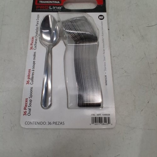 36PK TRAMONTINA PROLINE COMMERCIAL GRADE OVAL SOUP SPOON SET - STAINLESS STEEL (MODEL: 1040529) image 2