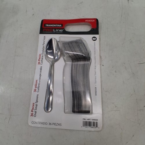 36PK TRAMONTINA PROLINE COMMERCIAL GRADE OVAL SOUP SPOON SET - STAINLESS STEEL (MODEL: 1040529) image 6