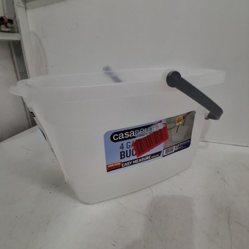 CASABELLA 4 GALLON RECTANGULAR BUCKET WITH EASY EMPTY DRIP-STOP SPOUT - CLEAR image 2