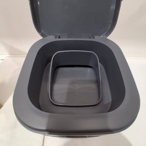 PET GENIE DOG WASTE ODOR CONTROL DISPOSAL PAIL - 18.5" - GREY (MODEL: ‎I000824) image 4