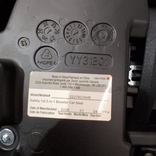 SAFETY 1ST 3-IN-1 HARNESS BOOSTER CAR SEAT - 100LB MAX - BLACK (MODEL: 22276CHHR) image 2