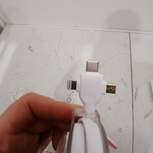 2PK ASICEN MULTI-CONNECTOR RETRACTABLE CHARGING CABLES -MULTI CHARGER (3.3FT) -WHITE image 5