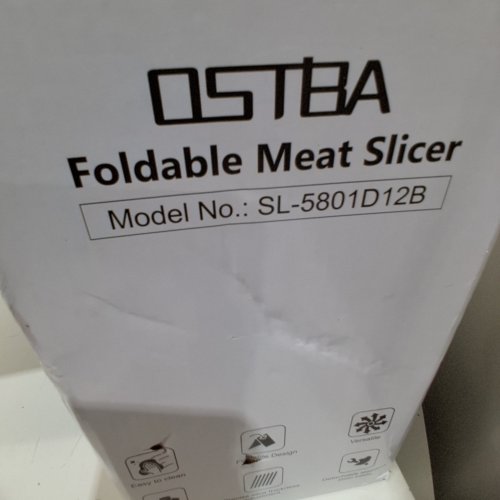 OSTBA FOLDABLE MEAT SLICER - 150W, 120 V - BLACK (MODEL: SL-5801D12B) image 3