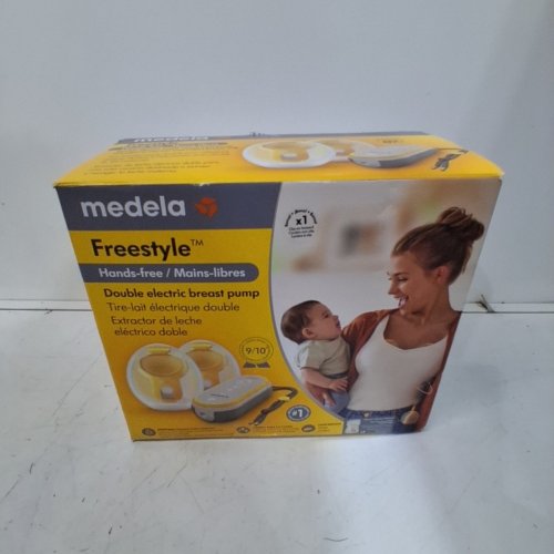 MEDELA FREESTYLE MINI HANDS-FREE DOUBLE ELECTRIC BREAST PUMPS - WHITE/YELLOW image 5
