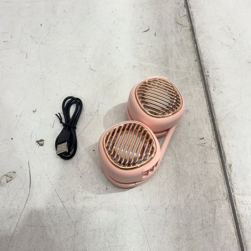 SUZII BLADELESS SMALL HANGING PORTABLE NECK FAN WITH 5 SPEEDS - PINK image 3