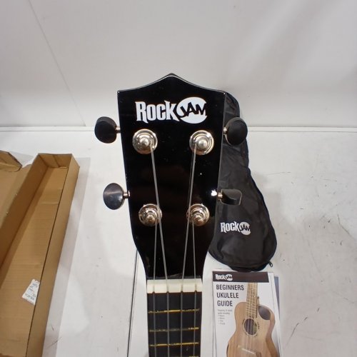 ROCKJAM SOPRANO UKULELE FOR LEARNERS WITH CARRY BAG - 21" - BLACK (MODEL: UK-222-BK) image 3