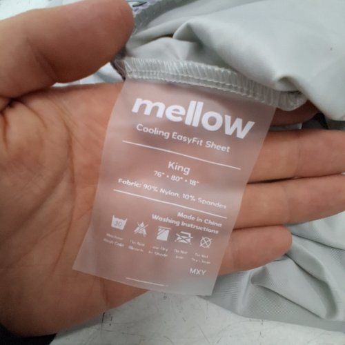 2PC MELLOW COOLING EASYFIT FITTED SHEET - KING - AND FLAT SHEETS - CAL KING - LIGHT GRAY image 4