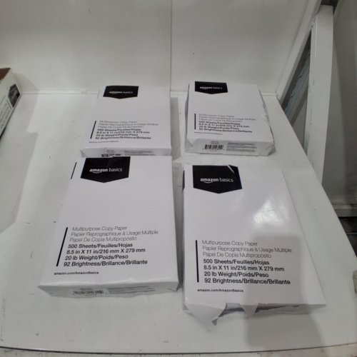 4 (500PK) AMAZON BASICS MULTIPURPOSE COPY PRINTER PAPER - 8.5" X 11" - WHITE (2000 SHEETS TOTAL) image 2