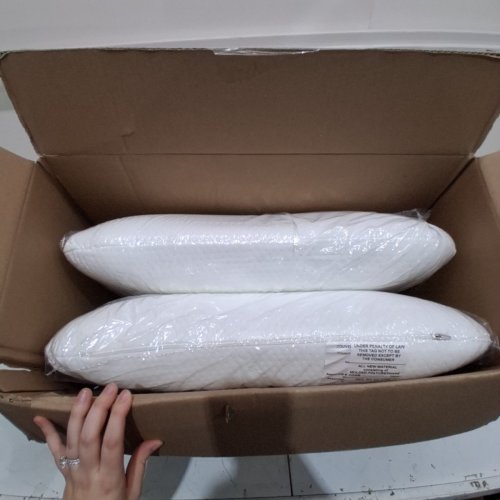 2PK TEMPUR-PEDIC TEMPUR-SYMPHONY MEMORY FOAM BED PILLOW - STANDARD - WHITE (MODEL: 154901P4) image 2