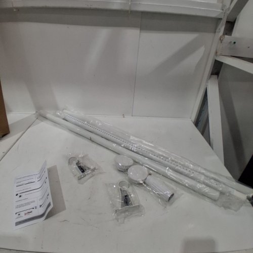 NO DRILL TENSION CURTAIN/SHOWER ROD - 9" X 137" - WHITE image 2