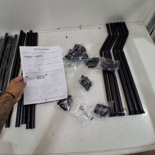 5-TIER ADJUSTABLE OVER TOP STORAGE RACKS FOR WASHER AND DRYER - BLACK (MODEL: JD-WG7743-5B) image 4