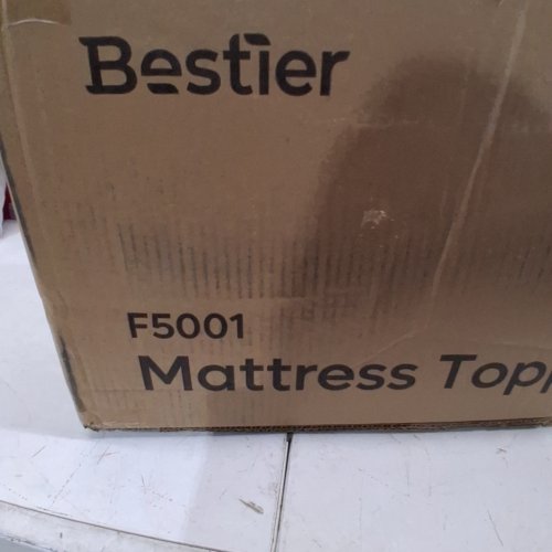 BESTIER ICE SILK COOLING GEL MEMORY FOAM MATTRESS TOPPER - 4" TWIN - WHITE image 2