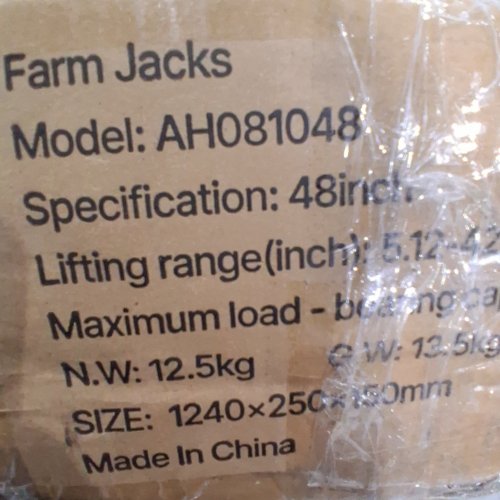 HEAVY DUTY RATCHETING OFF ROAD UTILITY HIGH LIFT FARM JACK - 48" - 700LBS - BLACK/ORANGE (MODEL: AH081048) image 2