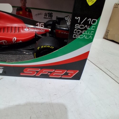 MAISTO TECH SF.23 FORMULA 1 ONE CHARLES LECLERC #16 FERRARI RC CAR - 1:10 SCALE - BLACK AND RED (MODEL: 1739888) image 2