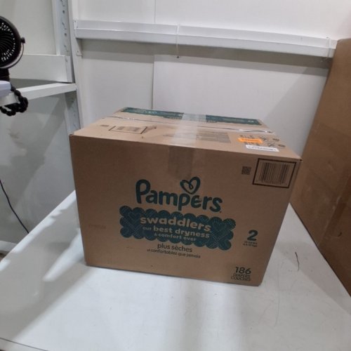 186PK PAMPERS SWADDLERS DISPOSABLE DIAPERS - SIZE 2 image 3