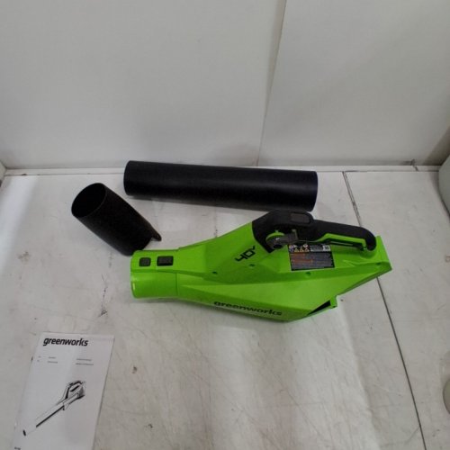 GREENWORKS CORDLESS JET LEAF BLOWER WITH BATTERY & CHARGER - 40V - 125MPH - 450CFM - GREEN (MODEL: BLF346) image 3