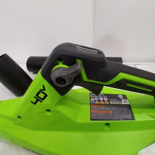GREENWORKS CORDLESS JET LEAF BLOWER WITH BATTERY & CHARGER - 40V - 125MPH - 450CFM - GREEN (MODEL: BLF346) image 5