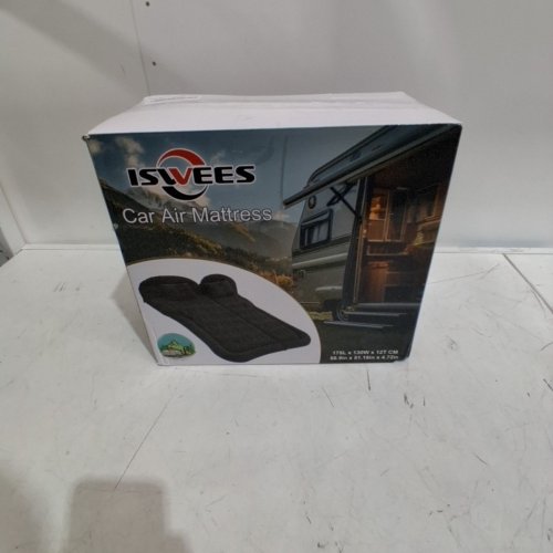 ISWEES CAR/CAMPING AIR MATTRESS WITH PILLOWS FOOTRESTS AND PUMP - 68" X 51.1" X 4.7"- BLACK image 3