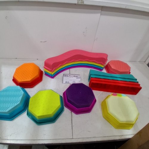 14PC B.TOYS BALANCE & GROOVE SET MUSICAL BALANCE BEAMS - ASSORTED COLORS image 3