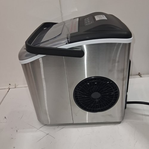 EUHOMY COUNTERTOP ICE MAKER MACHINE WITH HANDLE, BASKET AND SCOOP - MAKES 26LBS PER DAY - STAINLESS STEEL - (MODEL: IM001-BSI-CAEH / IM-06S) image 5