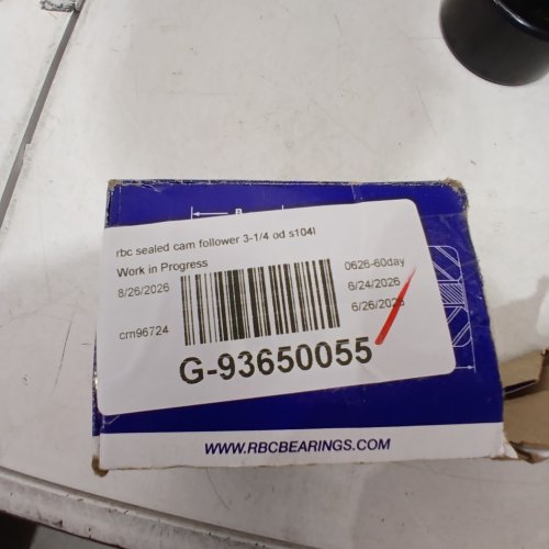 RBC SEALED CAM FOLLOWER - 3-1/4" OD - BLACK (STYLE: S104J) image 2