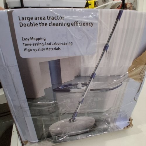 SPIN MOP AND BUCKET SET - WHITE / NAVY image 2