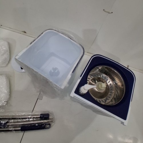 SPIN MOP AND BUCKET SET - WHITE / NAVY image 4