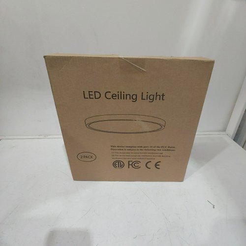 2PK TALOYA LED FLUSH MOUNT CEILING LIGHT FIXTURE - 12" - WHITE image 3