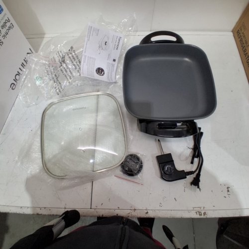 KENMORE NON-STICK ELECTRIC SKILLET - 12" X 12" - GREY (MODEL: KKSK12GREY) image 3