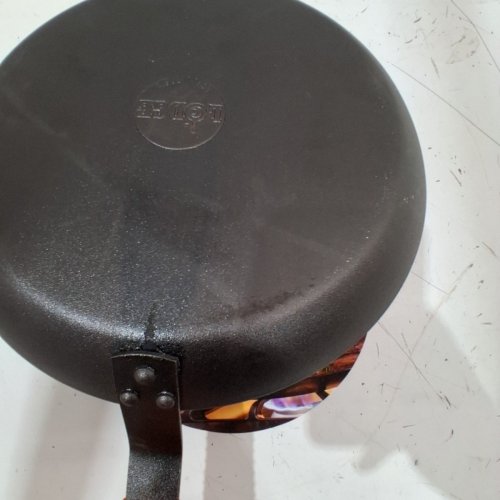 LODGE MANUFACTURING COMPANY CARBON STEEL SKILLET - 12" - BLACK/ORANGE (MODEL: CRS12HH61 ) image 3