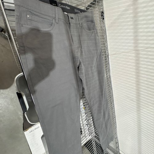 MEN'S CALVIN KLEIN SLIM FIT INFINITE FLEX CHINOS - 34W X 32 L - LIGHT GREY (STYLE: 1665322) image 3