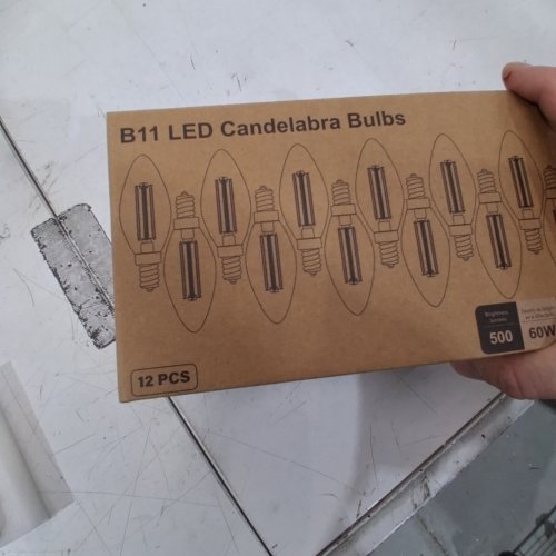 12PK SHINESTAR B11 DIMMABLE CANDELABRA LED LIGHT BULBS - E12 BASE - 60W - 500LM - 2700K (MODEL: DS-C35LEDR-2700K-12P) image 2