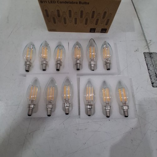 12PK SHINESTAR B11 DIMMABLE CANDELABRA LED LIGHT BULBS - E12 BASE - 60W - 500LM - 2700K (MODEL: DS-C35LEDR-2700K-12P) image 3